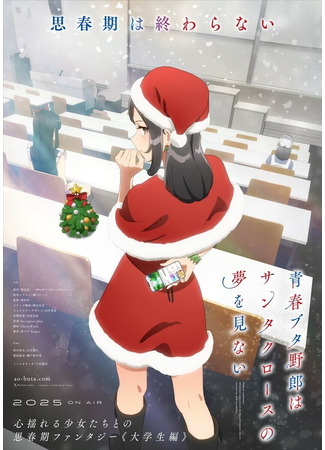 аниме Этот глупый свин не понимает мечту Санта-Клауса (Rascal Does Not Dream of Santa Claus: Seishun Buta Yarou wa Santa Claus no Yume o Minai) 03.07.25
